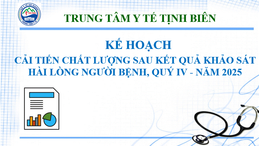 Kế hoạch cải tiến chất lượng sau khảo sát Hài lòng người bệnh quý IV - năm 2025