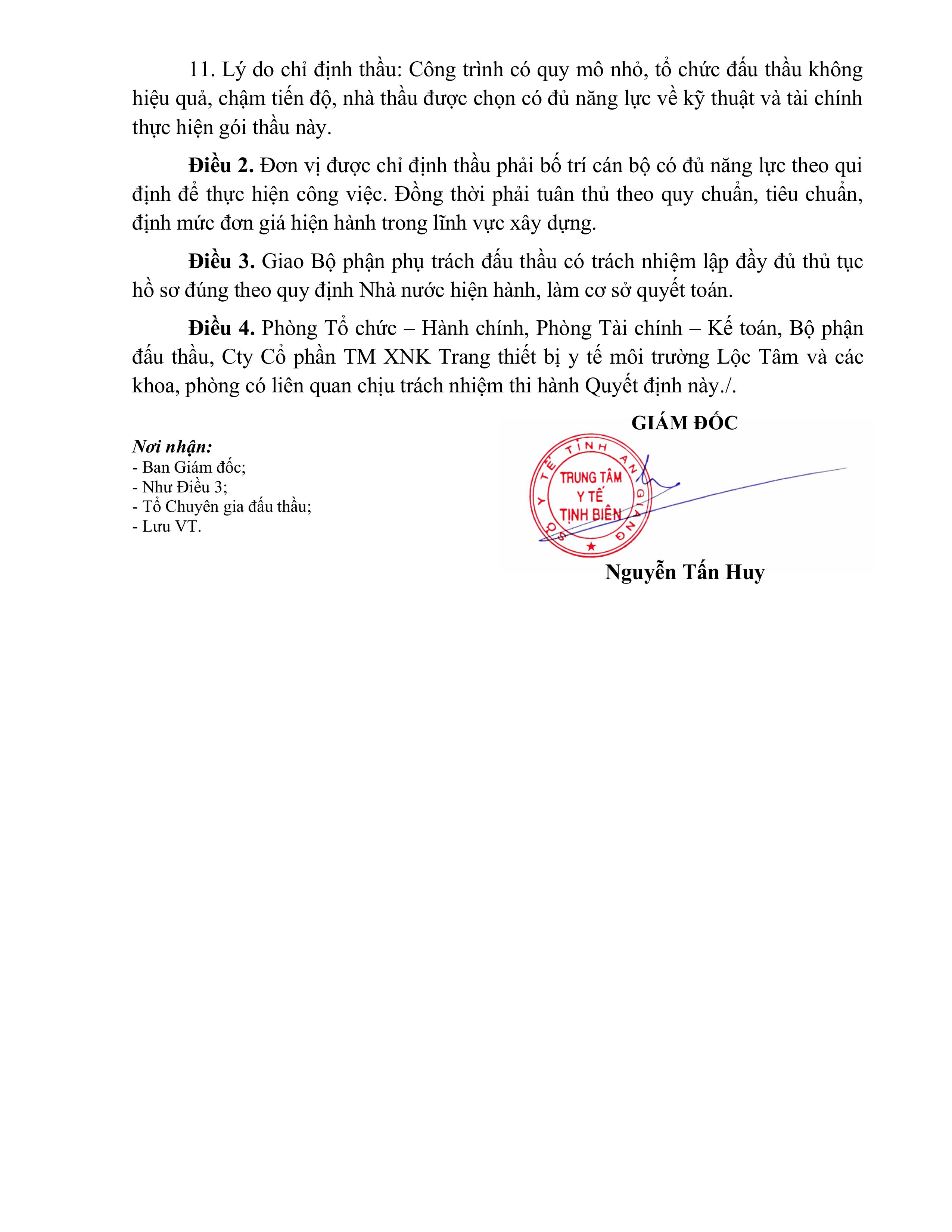 698 Quyết định phê duyệt kết quả lựa chọn nhà thầu sửa chữa nâng cấp HT XLNT 80m3.signed images 2