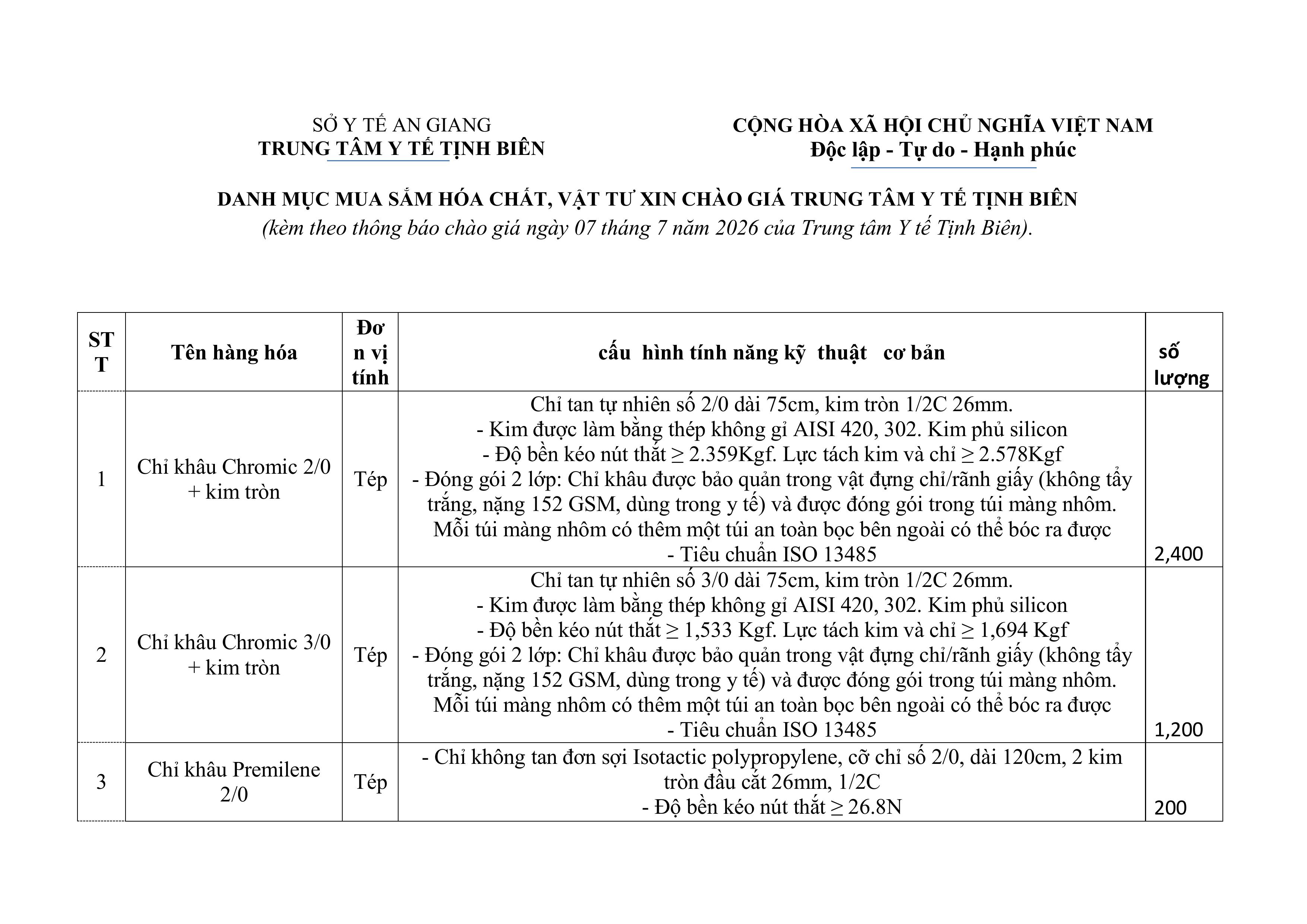 722 TTYT TỊNH BIÊN THÔNG BÁO MỜI CHÀO GIÁ GÓI THẦU HÓA CHẤT VẬT TƯ Y TẾ NĂM 2026.signed images 2