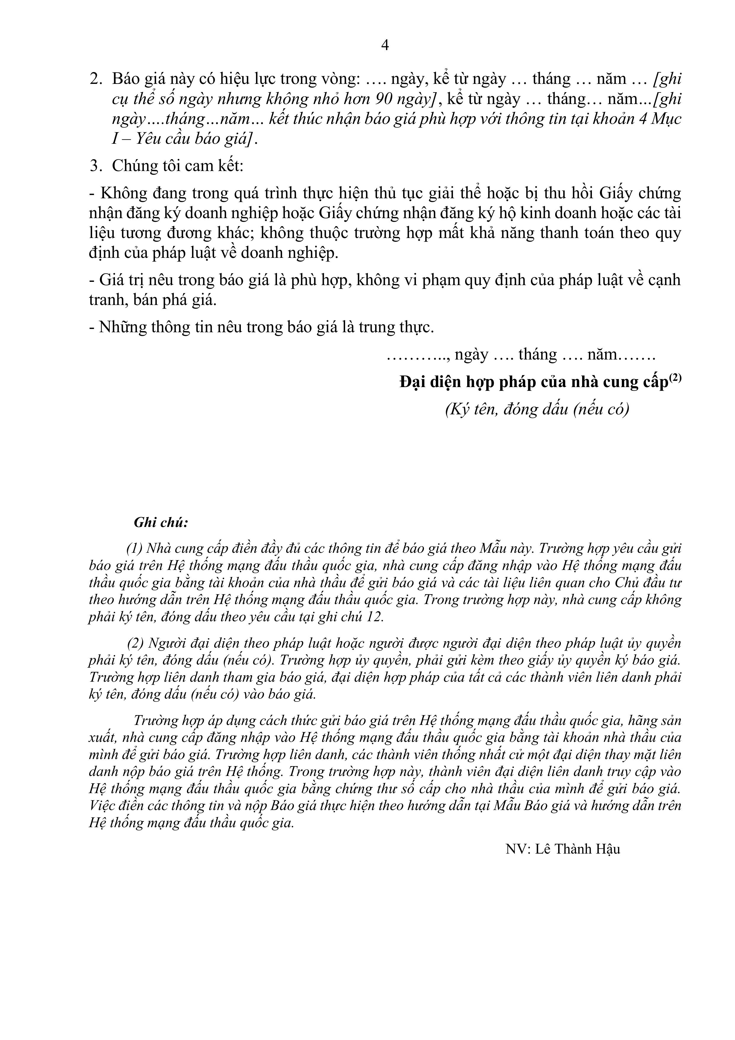 Thông báo chào giá Lập giấy phép môi trường images 3