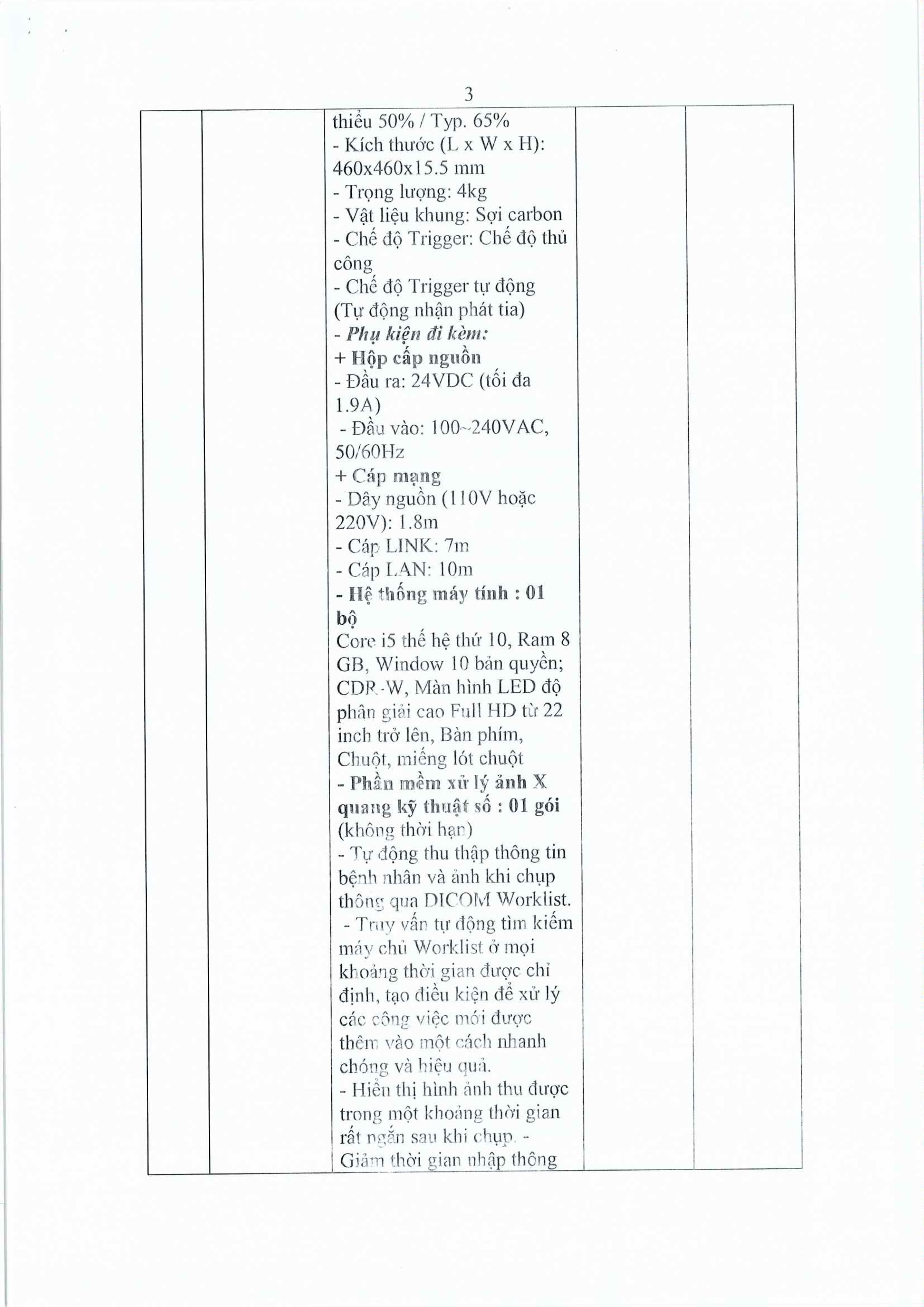 Yêu cầu chào giá mua tấm DR images 2