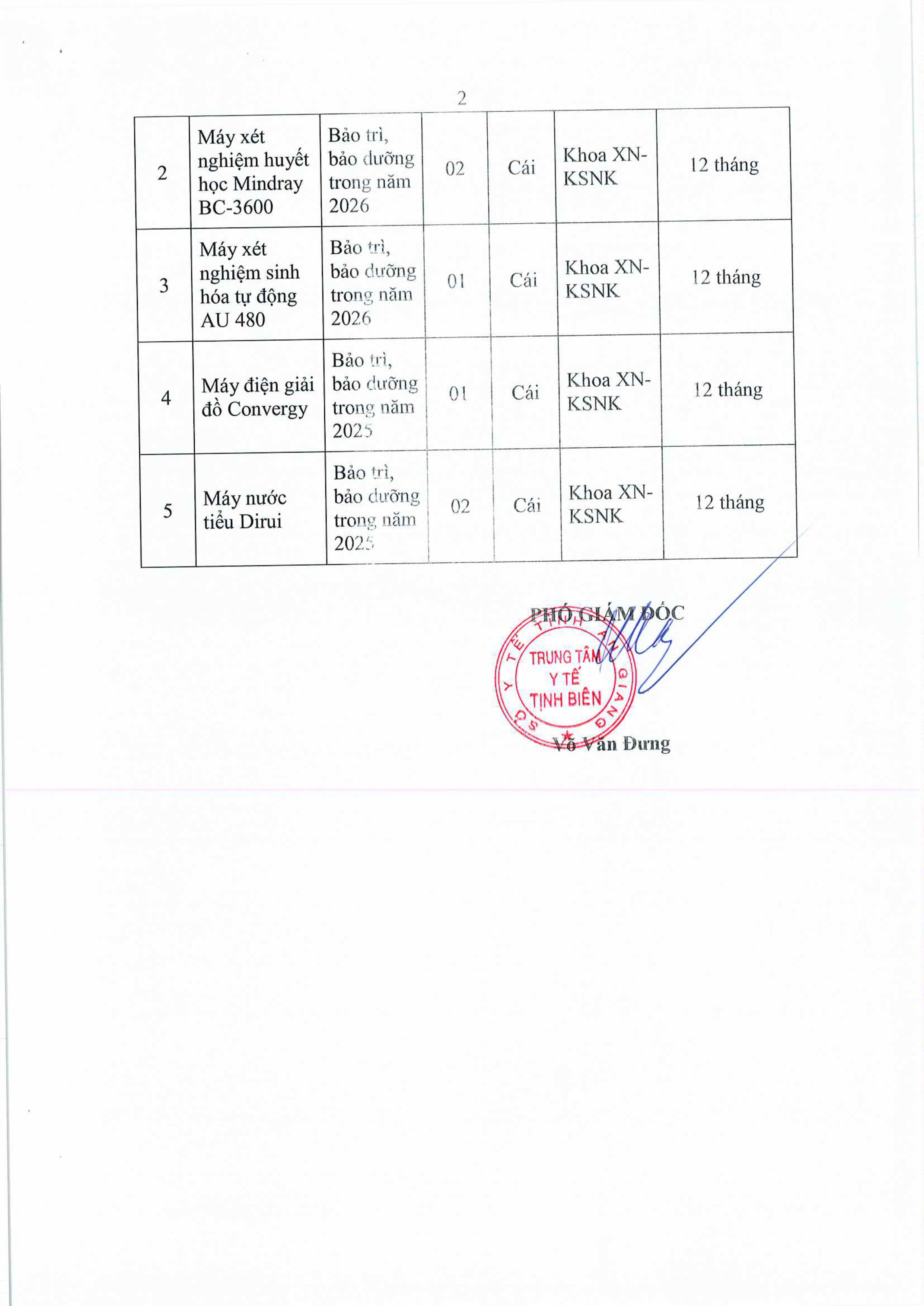 yêu cầu chào giá bảo dưởng bảo trì máy XN images 1