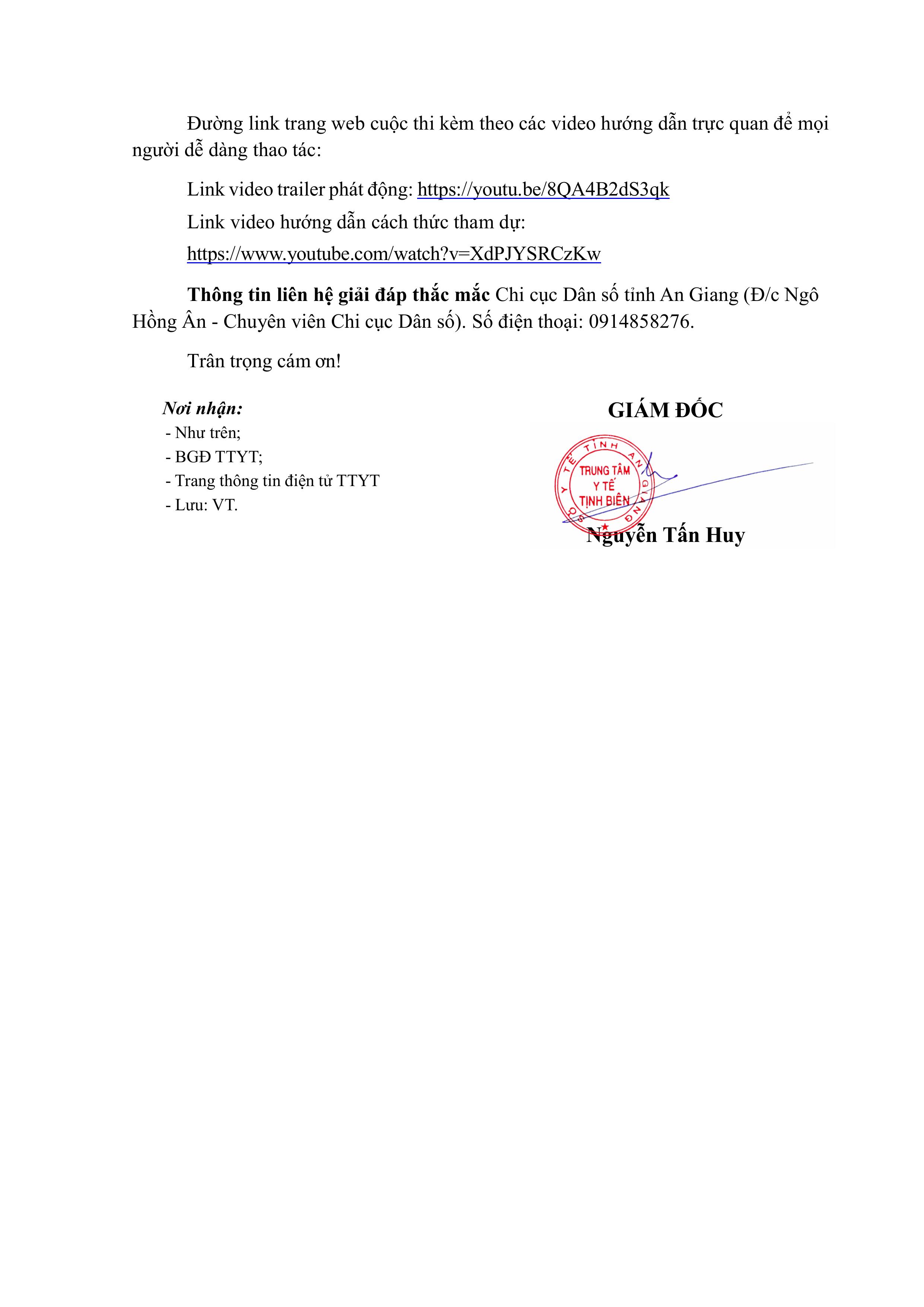 1090 TTYT Tịnh Biên CV phát động tuyên truyền các cuộc thi tìm hiểu chính sách PL dân số trong tình hình mới.signed images 1