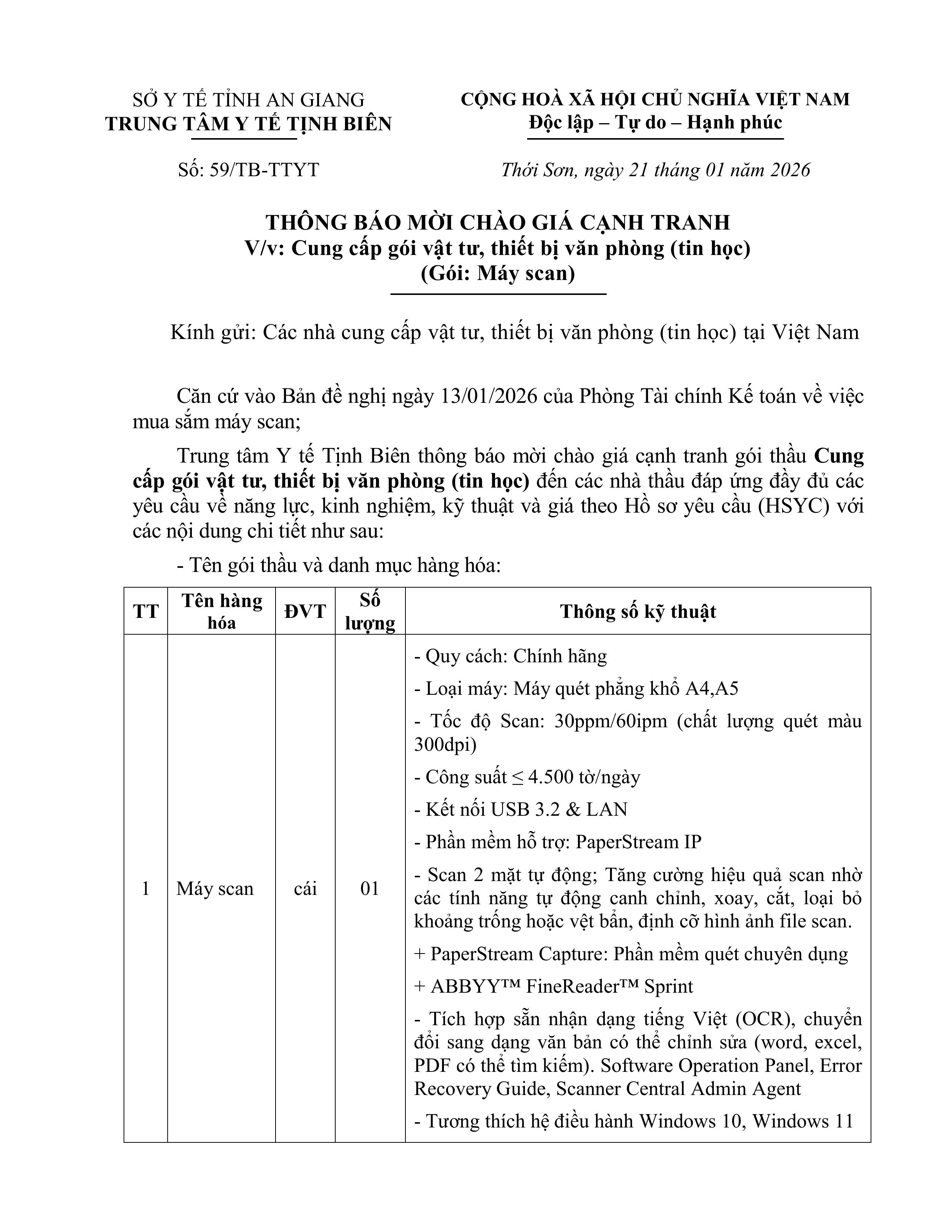 THONG BAO MOI THAU hình ảnh 0