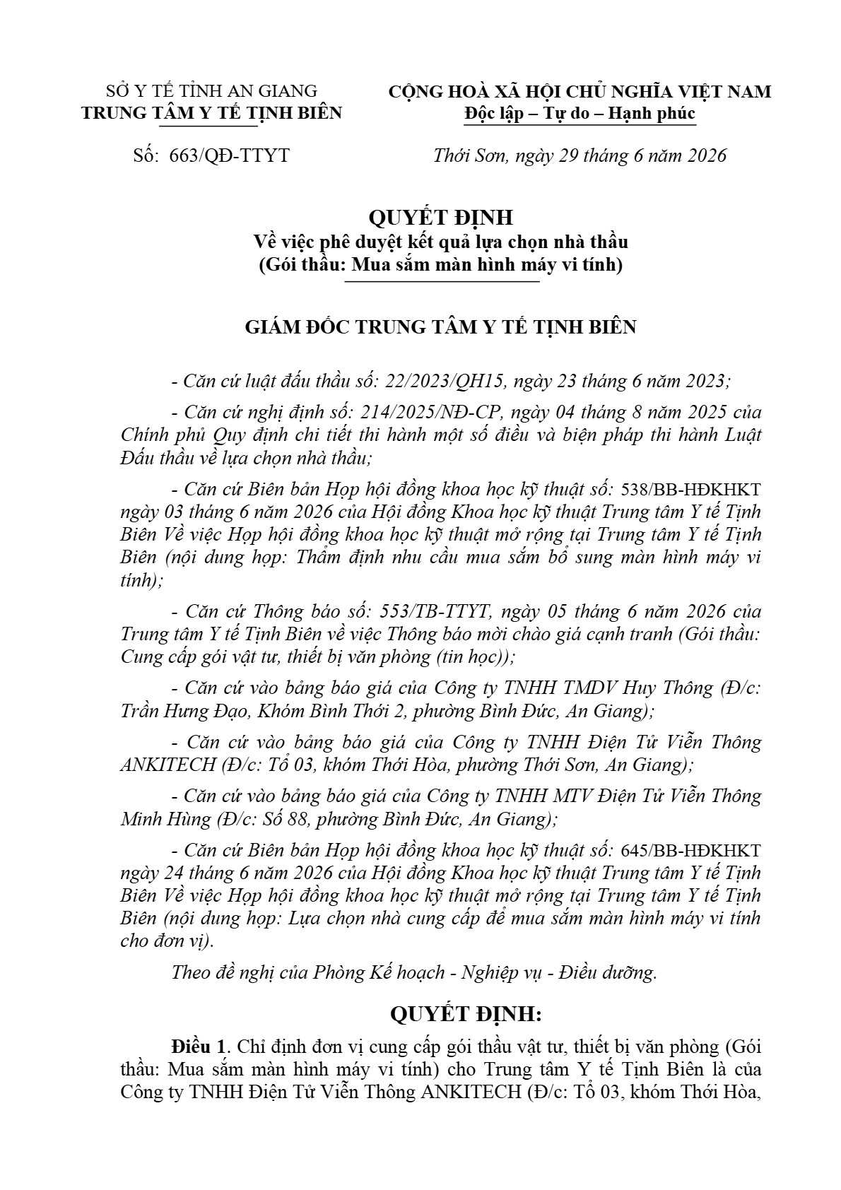 Quyet dinh chon nha thau mua sam man hinh may vi tinh page 1
